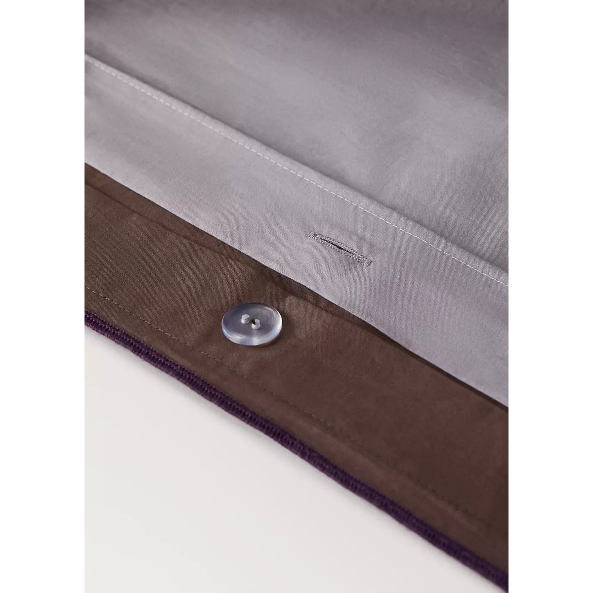 Housse de couette réversible lit 180/200 cm marron, MANGO HOME