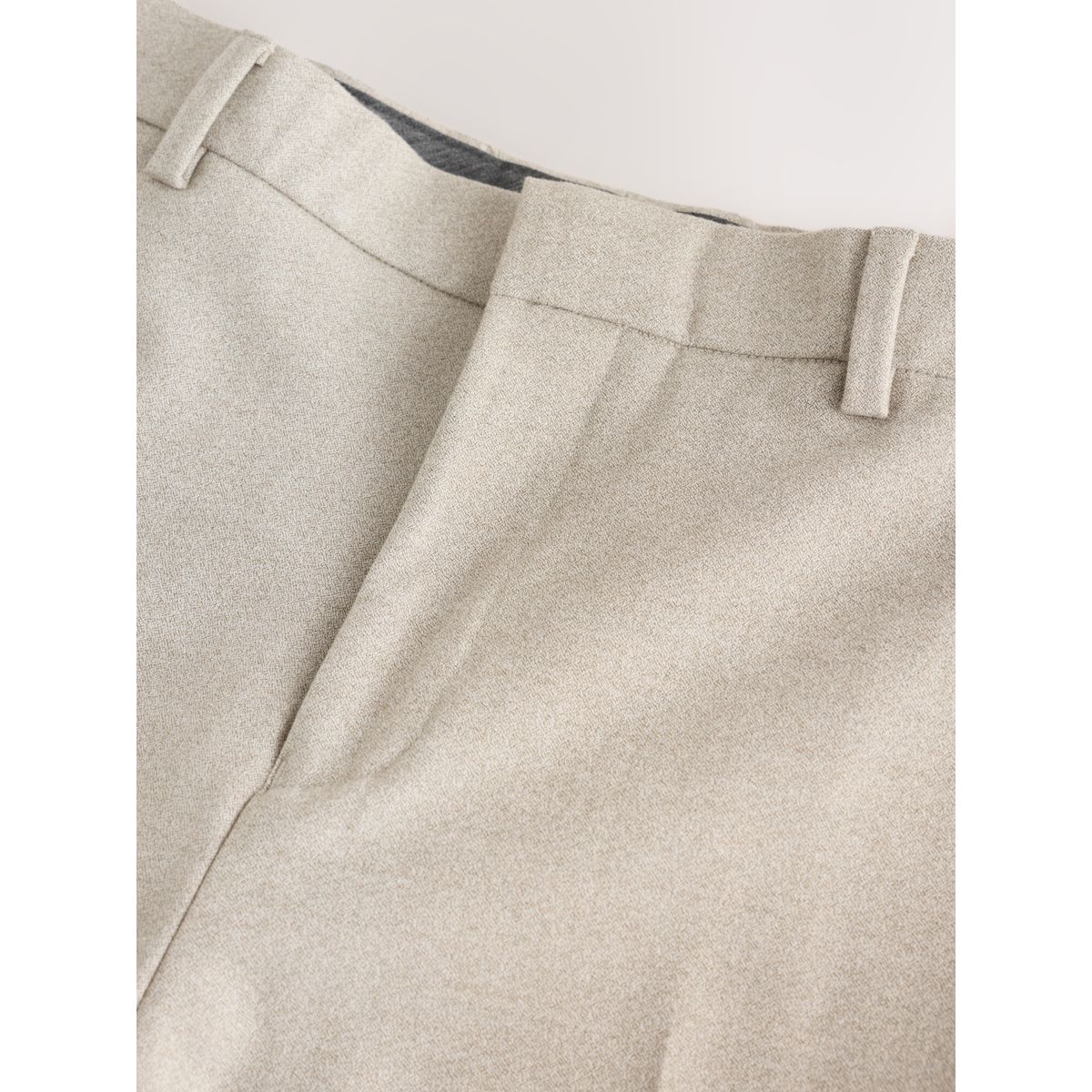 Pantalon de costume près du corps en flanelle écru, NEXT
