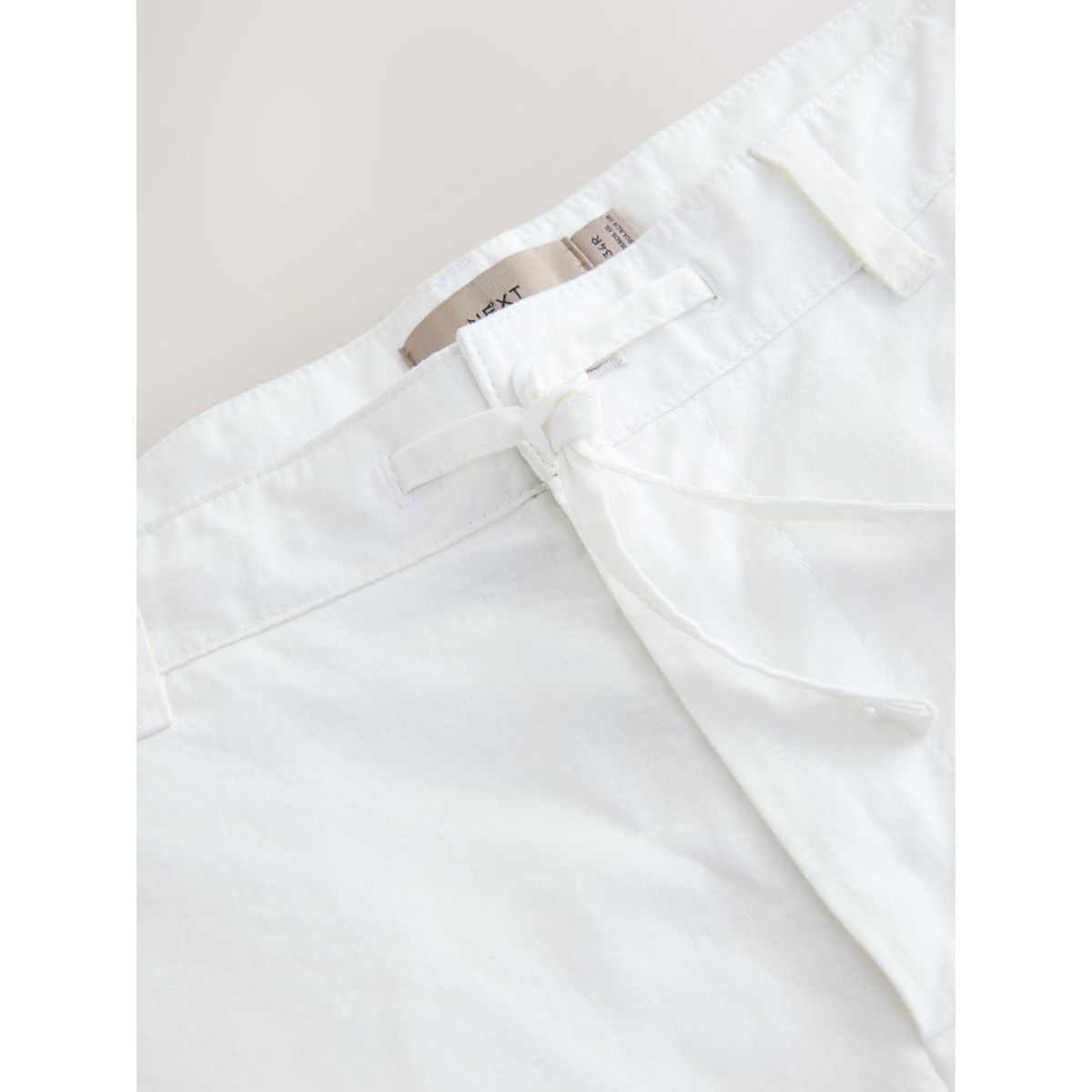 Pantalon en mélange de lin blanc, NEXT