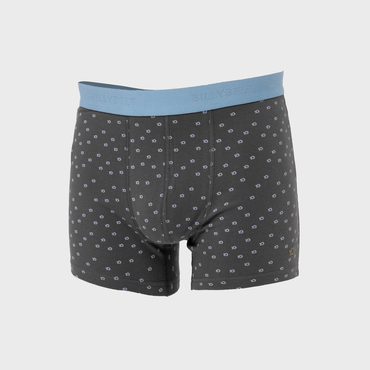 Boxer en coton biologique FANTAISIE gris, BILLYBELT