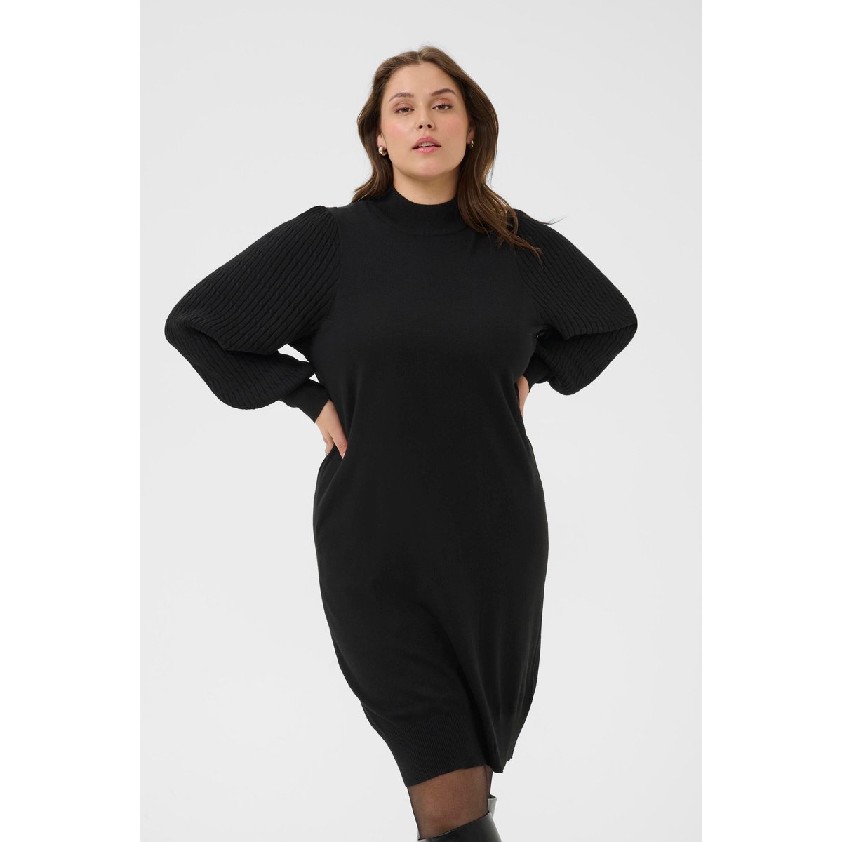 Robe noir black deep, KAFFE CURVE