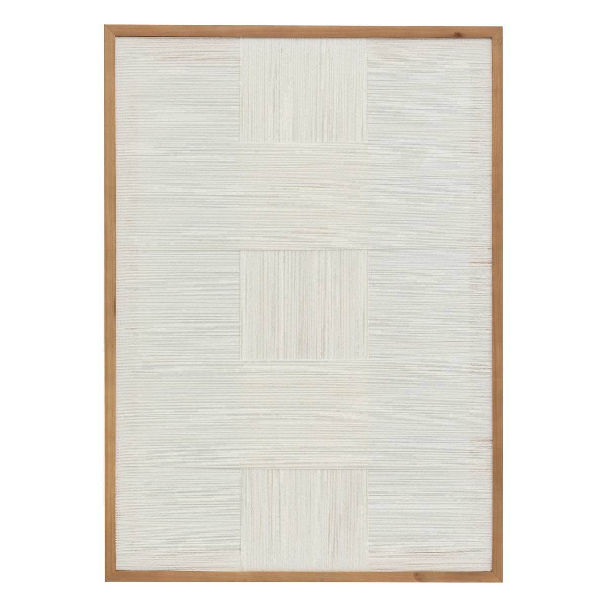 Décoration murale tissée géométrique en coton TISSIA blanc, ATMOSPHERA