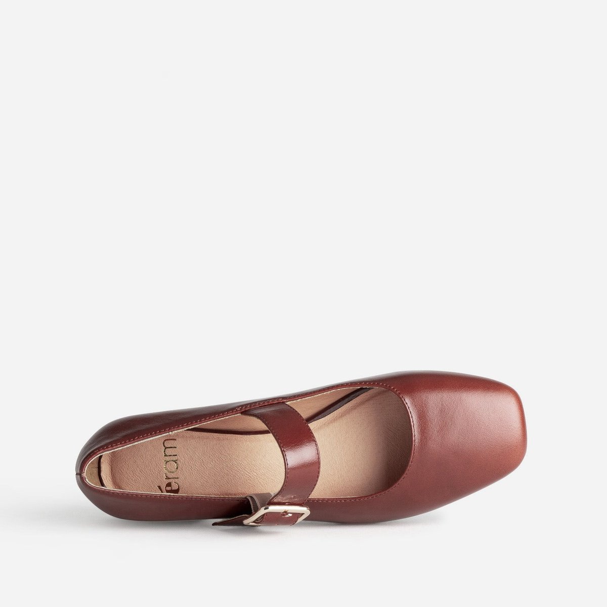 Ballerine en cuir BEATRICE cognac, ERAM