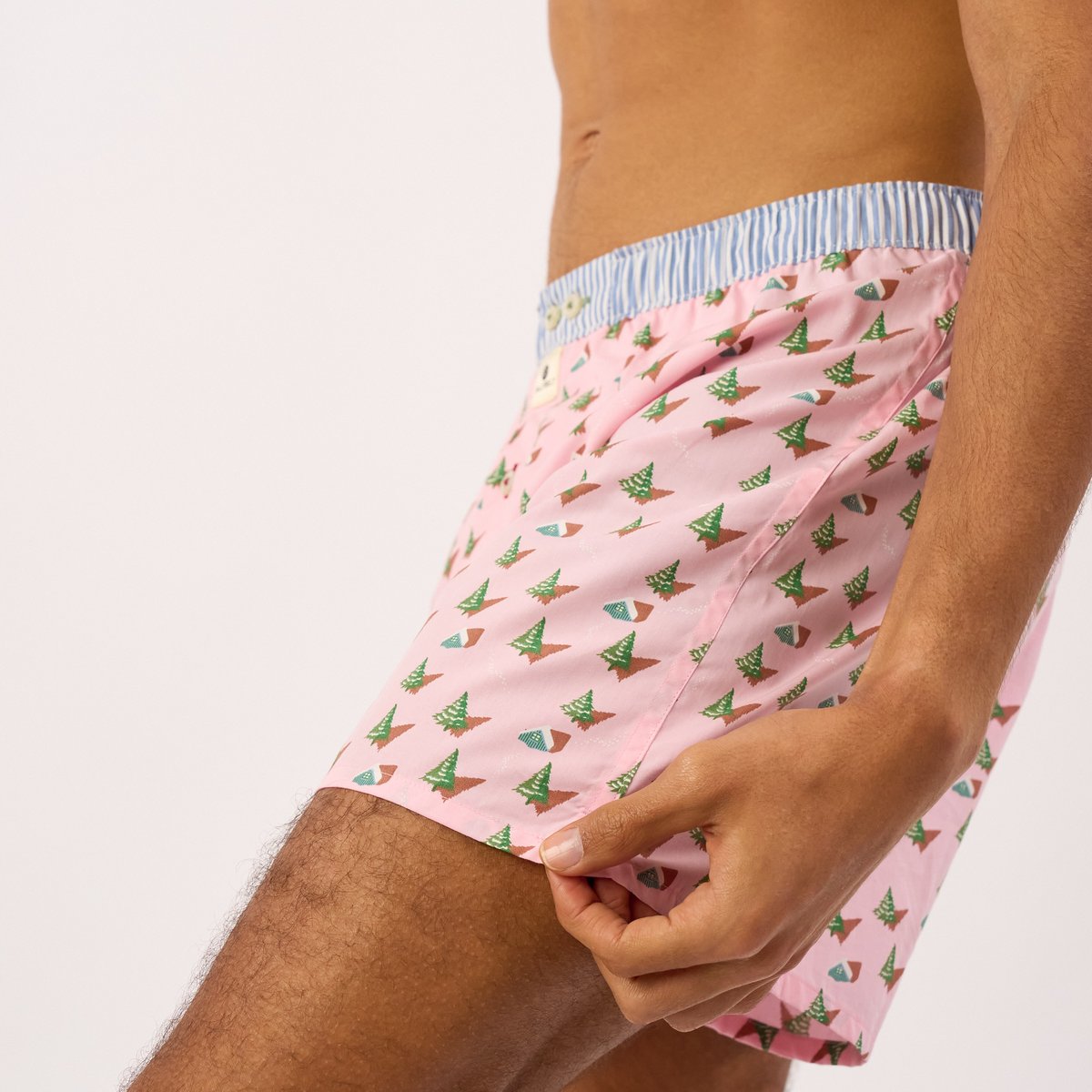 Caleçon en coton biologique FANTAISIE rose, BILLYBELT