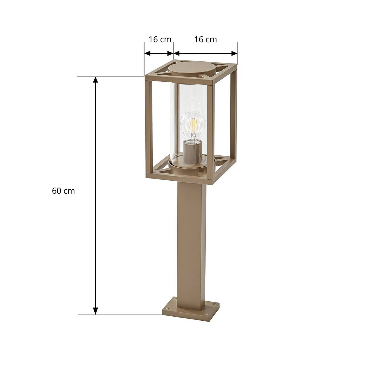 Luminaire extérieur en aluminium moderne marron, LUCANDE