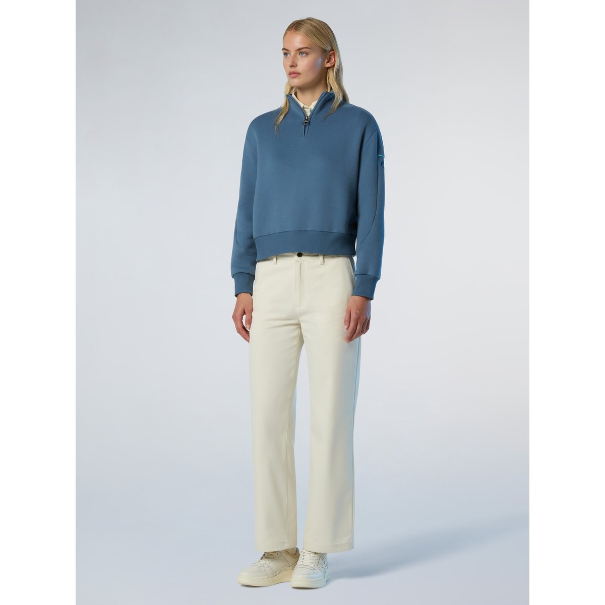 Sweat-shirt demi-zip bleu nuit, NORTH SAILS