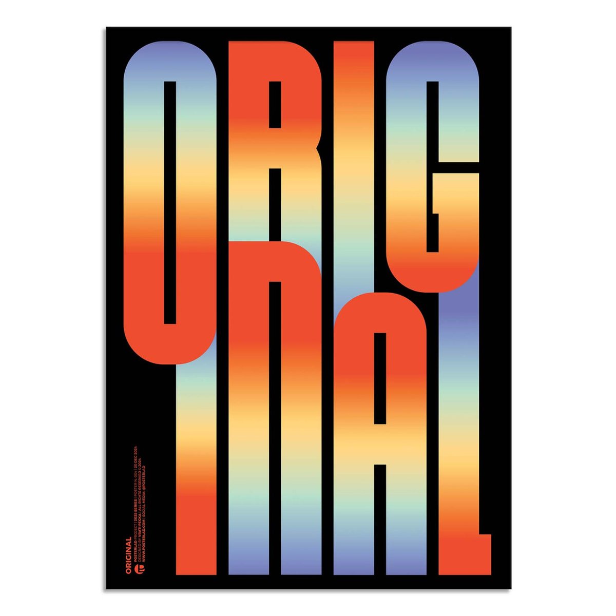 Affiche d'art - Original - Posterlad couleur unique, WALL EDITIONS