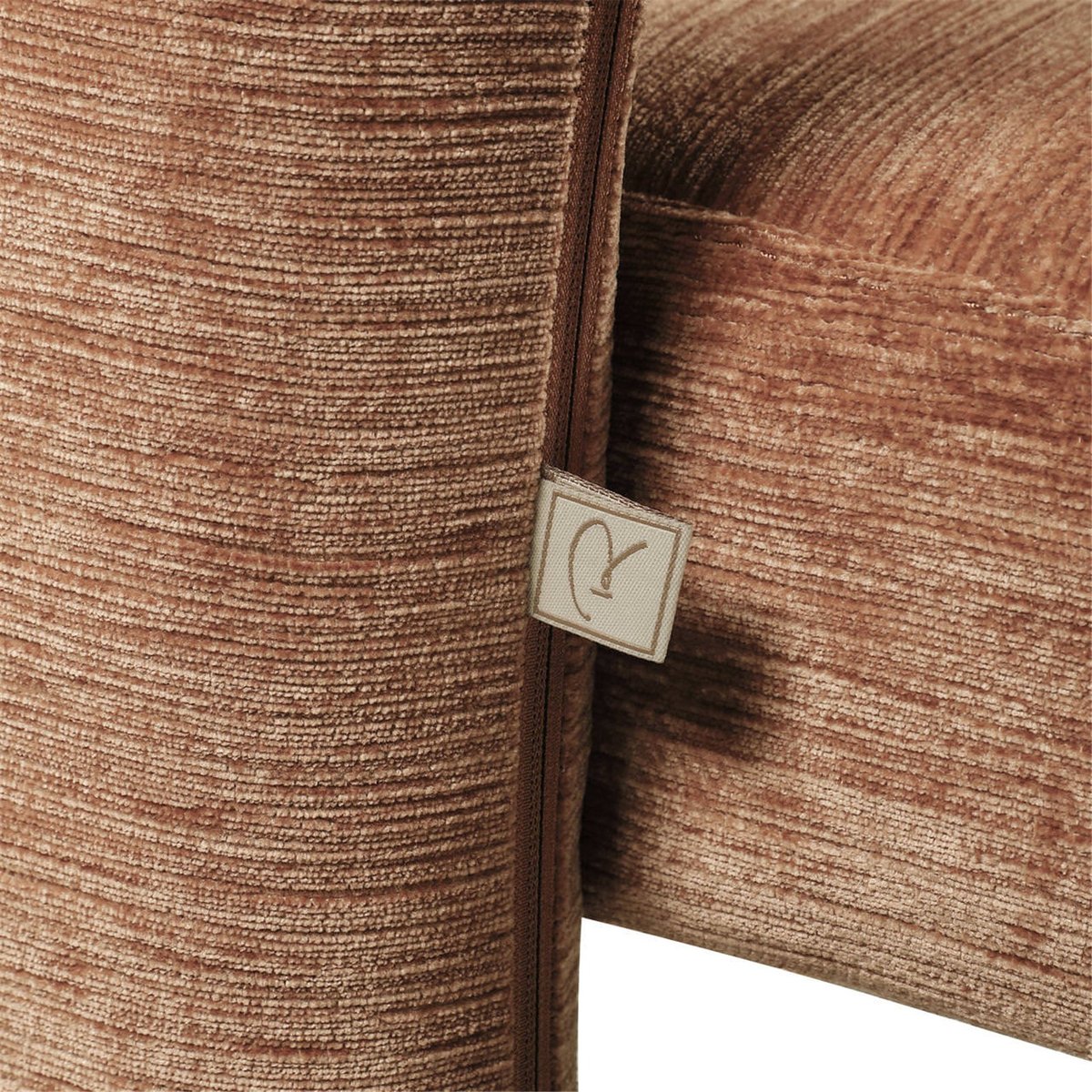 Chaise de salle à manger avec accoudoirs moka mousse, RECOLLECTION