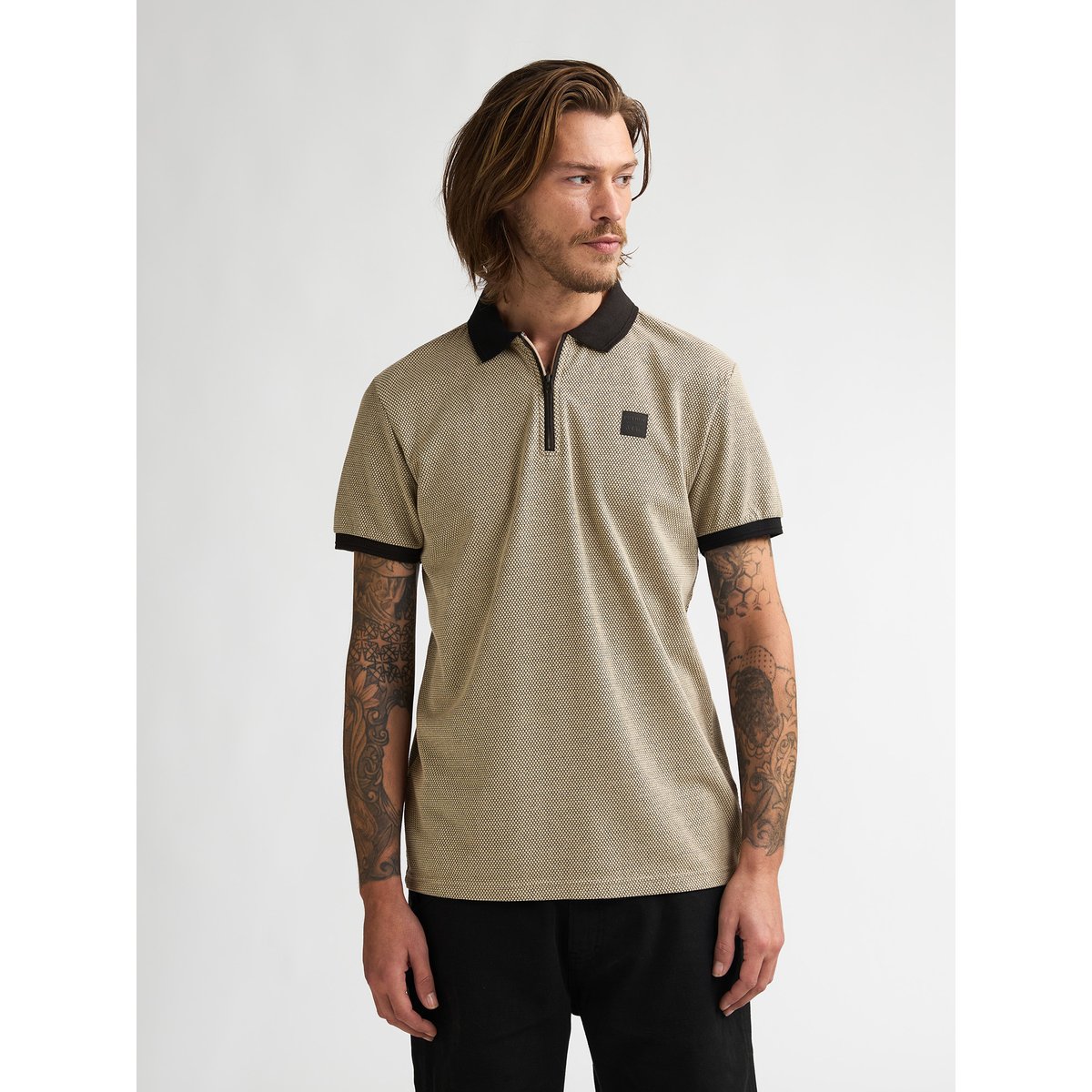 Polo en piqué turbo orange light tan, PETROL INDUSTRIES