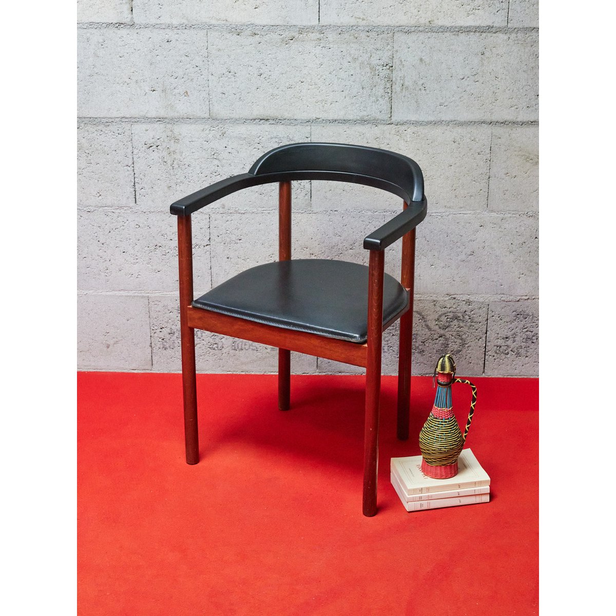 Fauteuil scandinave en bois Jakob N°1275 - Bon état bois foncé, DEBONGOUT