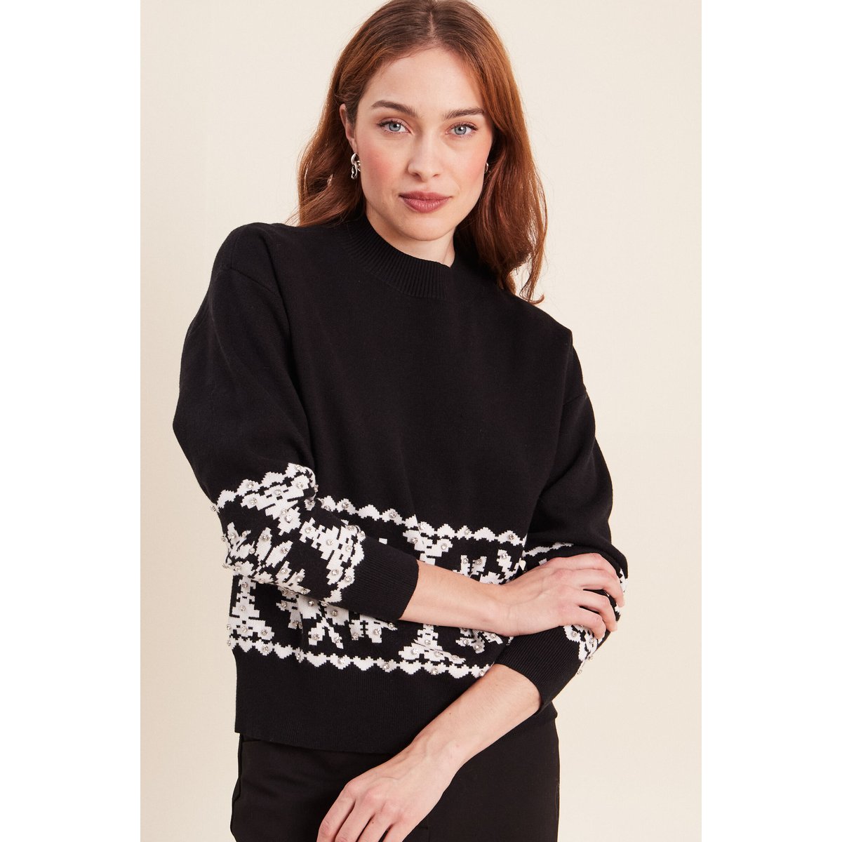 Pull col rond noir, BREAL