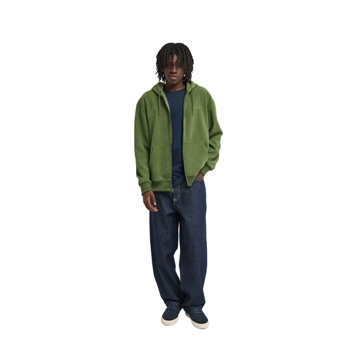Sweat capuche LOWCASE CORDUROY vert bronze green, ELEMENT