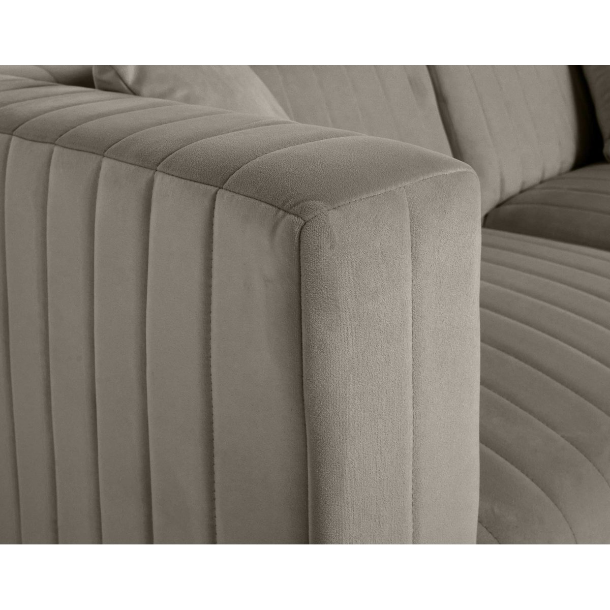 Canapé d'Angle droit 5 places - NOVA gris, BEST MOBILIER