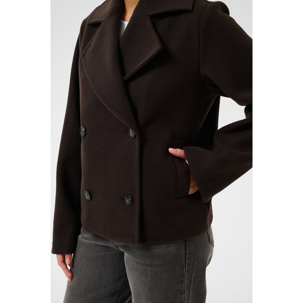 Manteau marron coffee bean, KAFFE