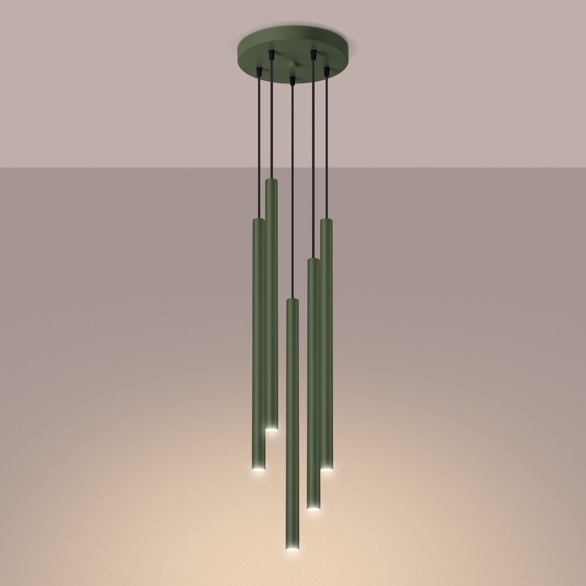 Suspension Acier Vert Olive G9 5 Pastelo vert, EDEN