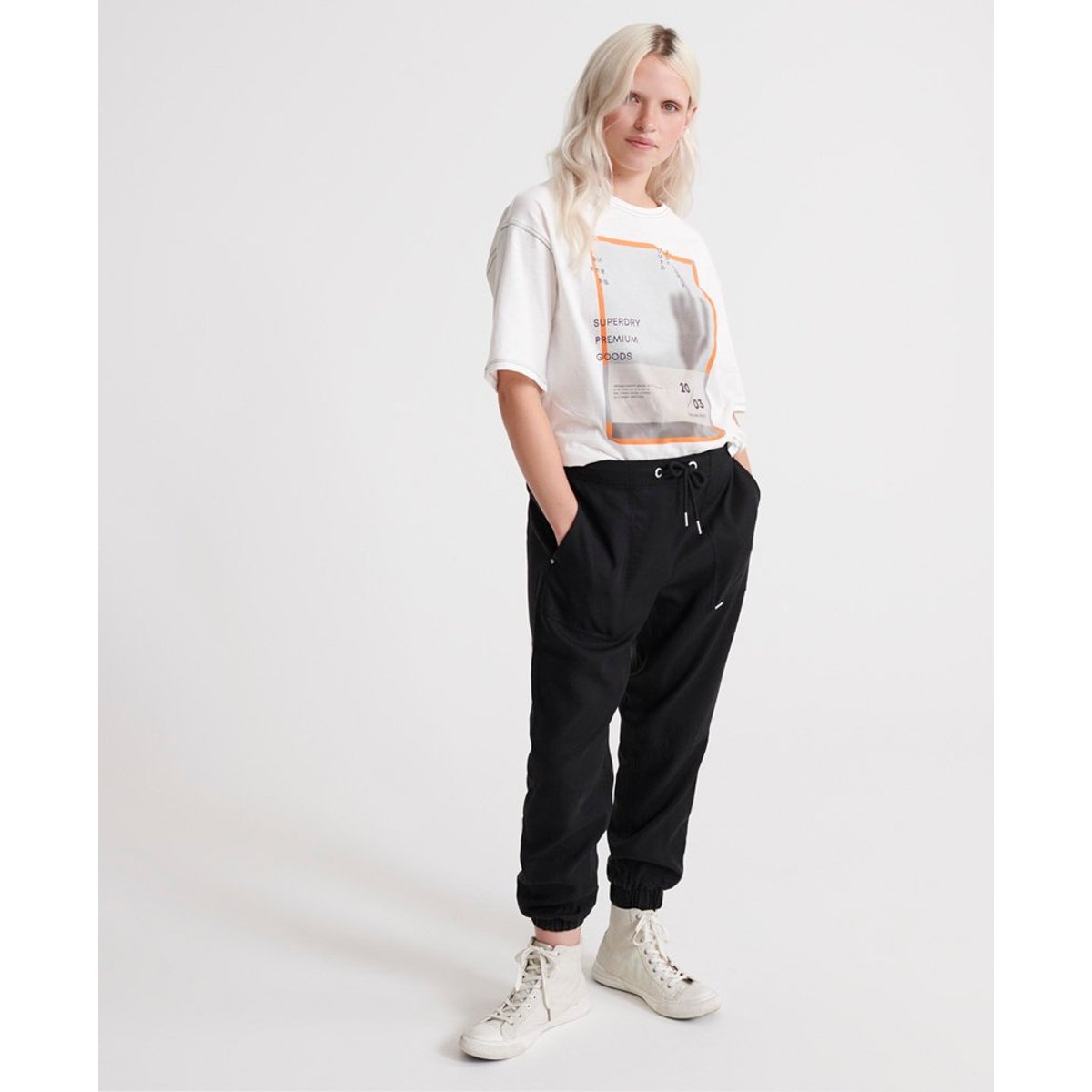 Pantalon de survêtement Sonoran noir, SUPERDRY