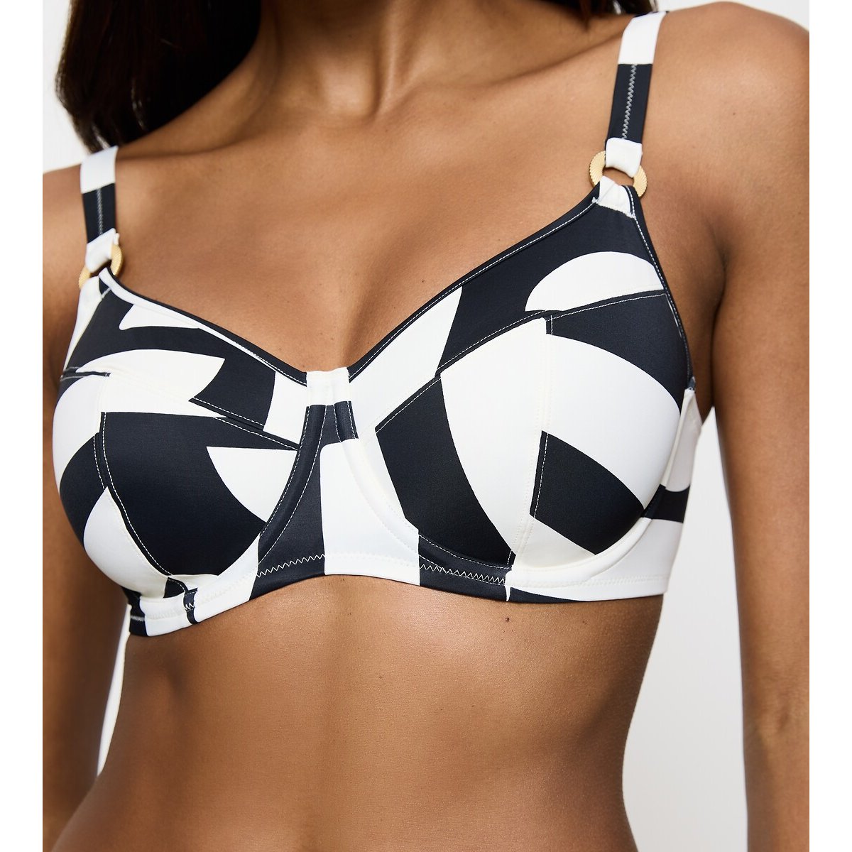 Summer Allure Minimiser Bikini Top black/white, TRIUMPH
