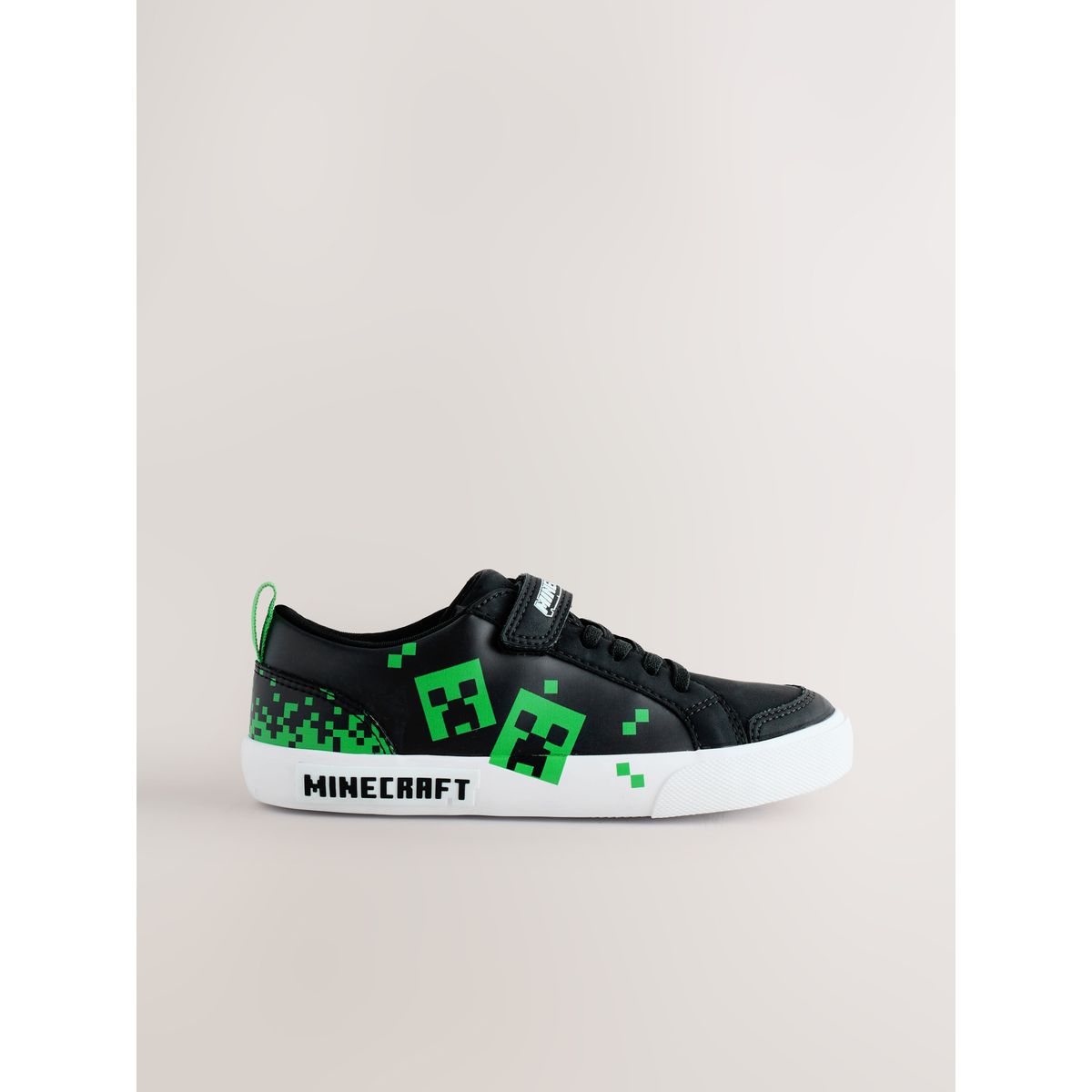 Baskets à lacets élastiques minecraft noir, NEXT