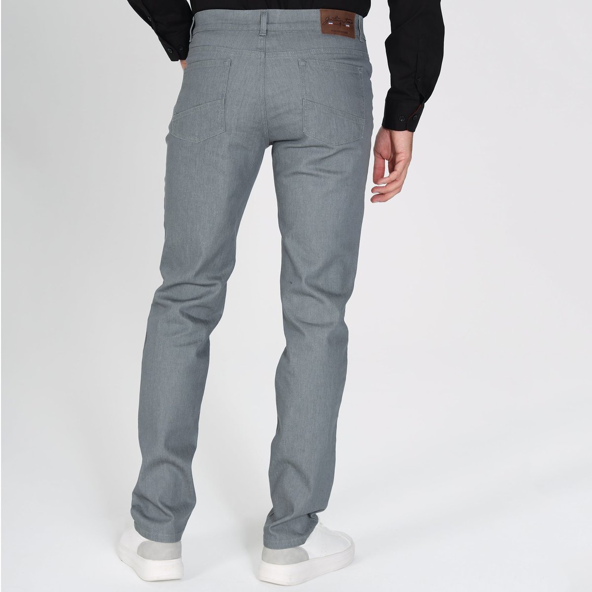 Pantalon coupe regular en coton PETRO gris, GENTLEMAN FARMER