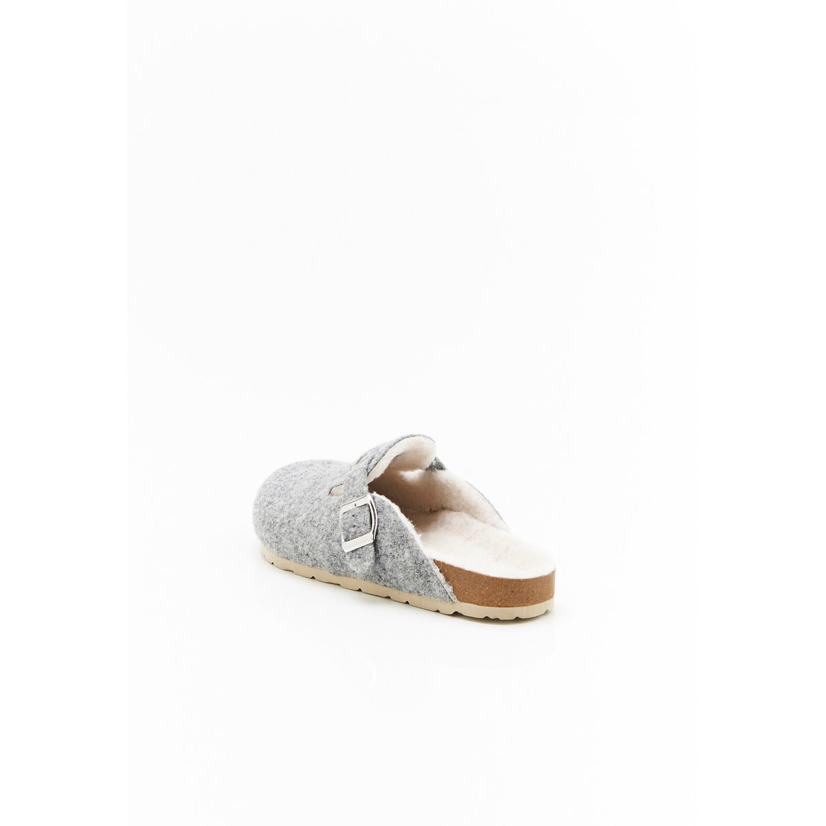 Mules-sabots fourrées thermolactyl gris chiné, DAMART