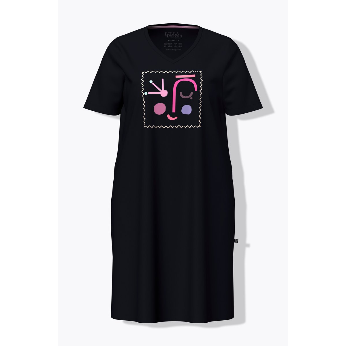 Chemise de nuit / grand T-shirt noir, ULLA POPKEN
