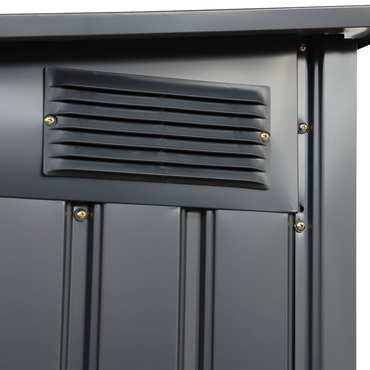 Abri de jardin adossable acier galvanisé 2,91m² avec porte coulissante et kit d'ancrage BRAY terracotta, SWEEEK