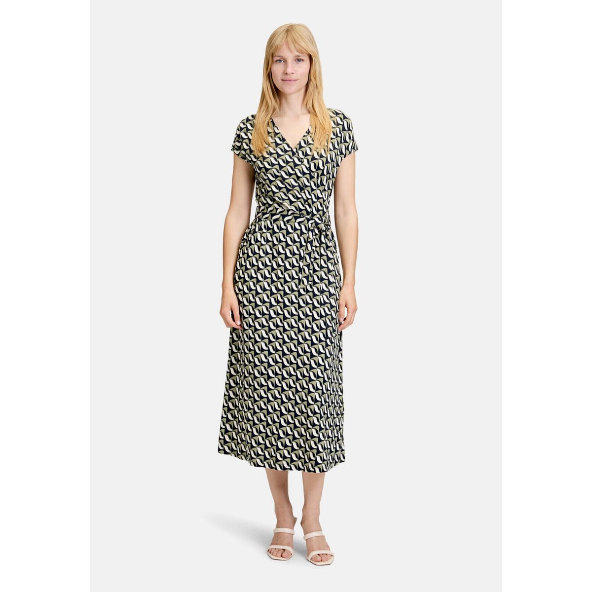 Robe en jersey à encolure en v dark blue/green, BETTY BARCLAY