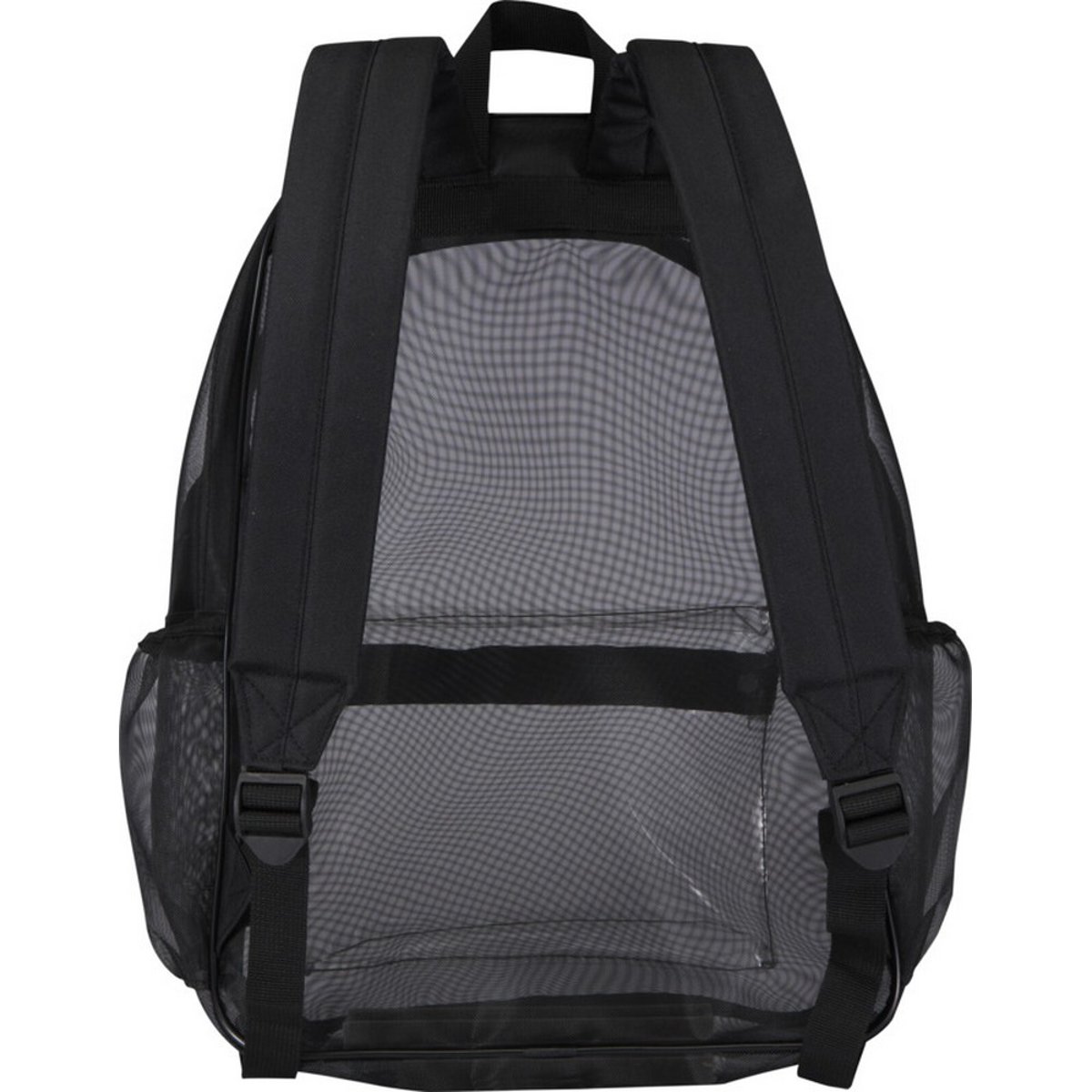 Sac à dos maillé motif/style uni noir, FLOSO