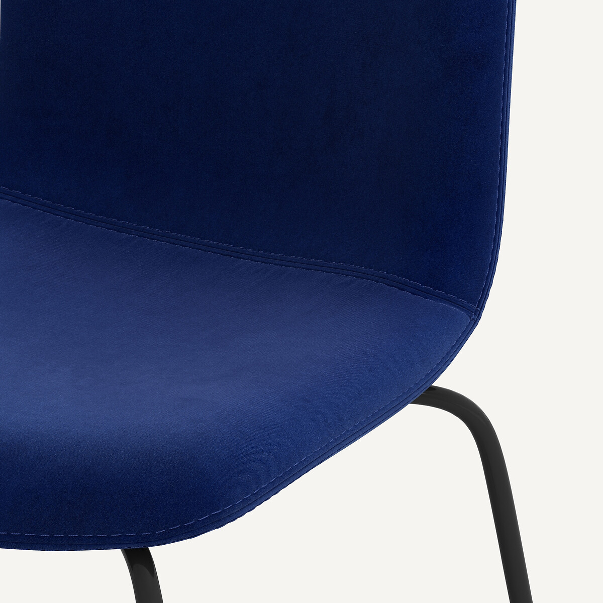 Chaise velours Tibby bleu cobalt, AM.PM