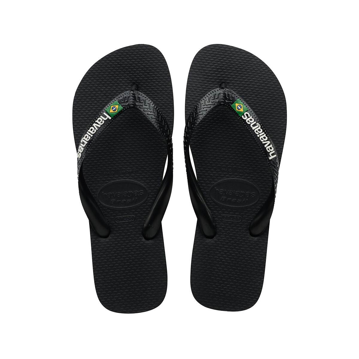 Tongs Brazil Logo noir, HAVAIANAS