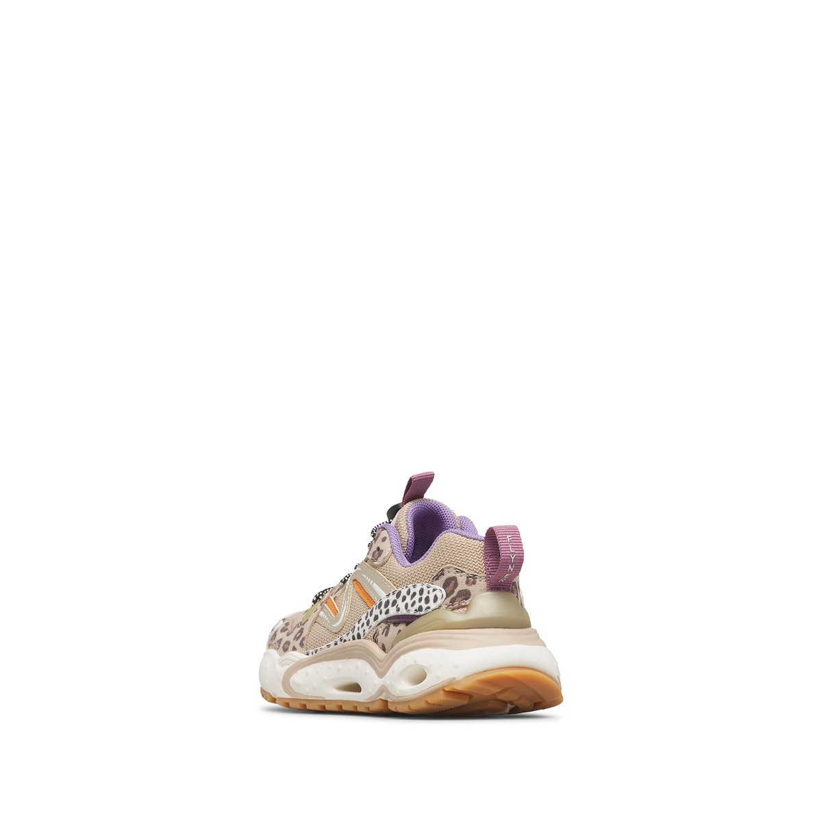 Sneakers en écopelle et tissu FLYNER. blanc-noir-beige, NATURINO