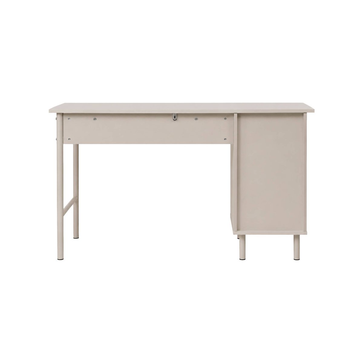Bureau décor bois et métal 1 tiroir 1 porte ELLIE beige, SWEEEK