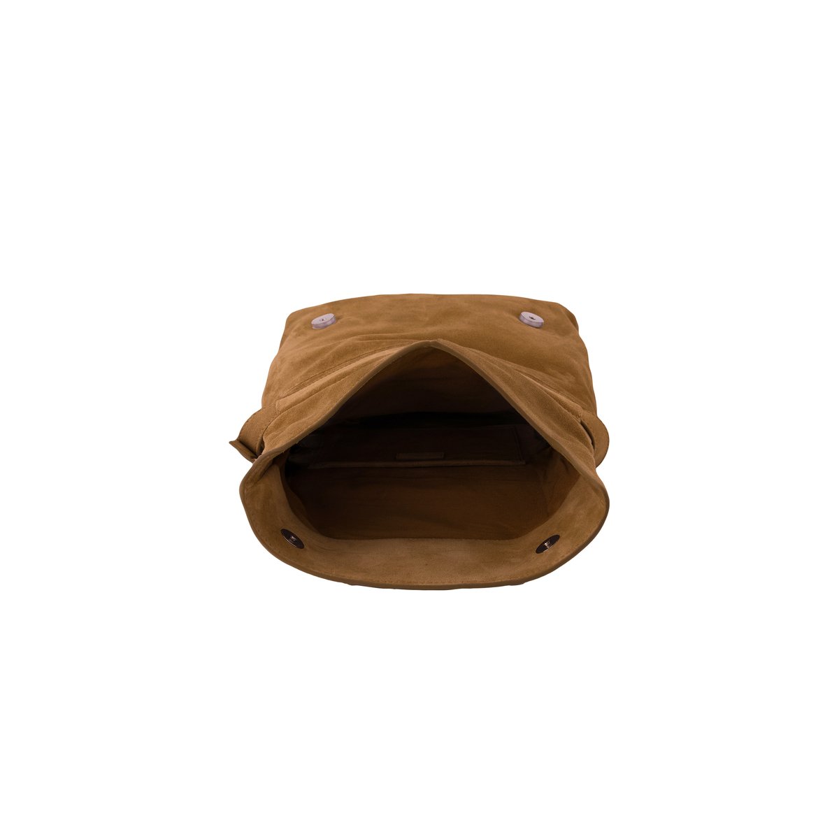 Sac besace cuir velours MESSENGER camel, IKKS