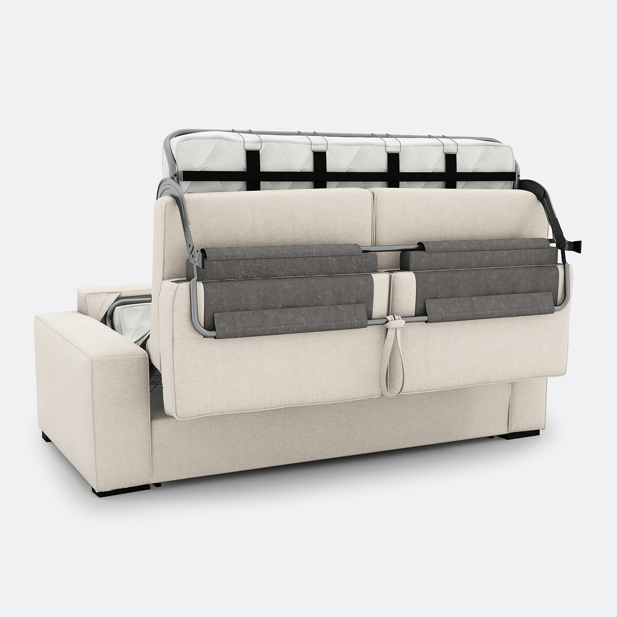 Canapé-lit polyester, mousse premium HR, Cecilia ecru, LA REDOUTE INTERIEURS