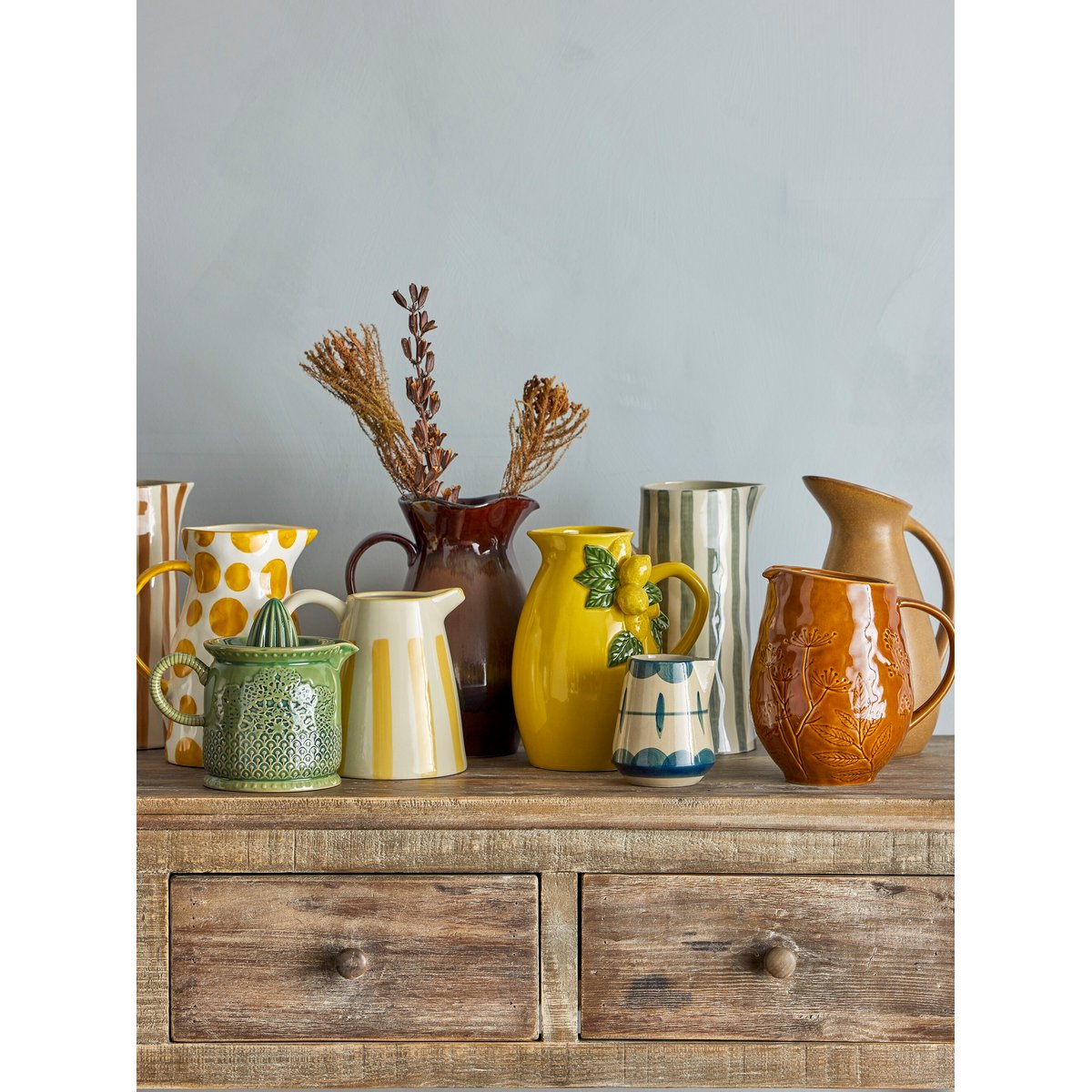 Pots à lait & sucrier en grès ( Lot de 2 ) ALLIUM beige, BLOOMINGVILLE