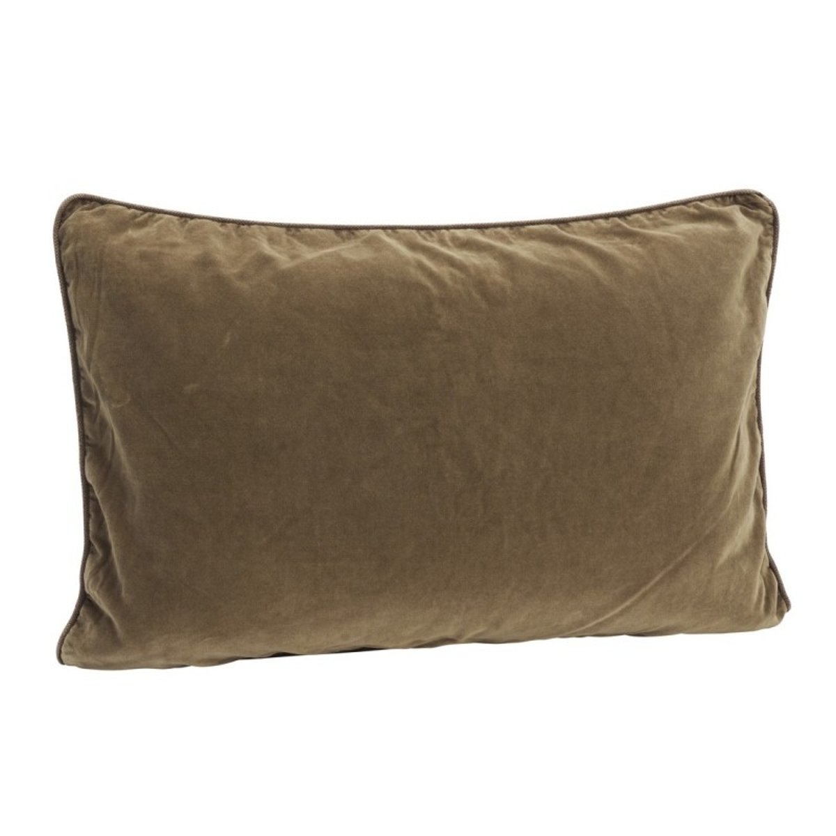 Housse de coussin velours rectangulaire taupe, MADAM STOLTZ