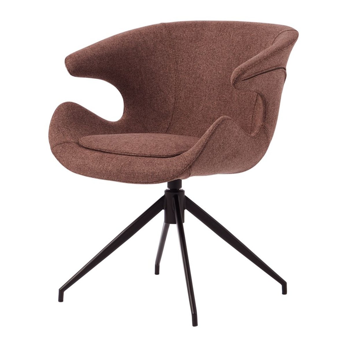 Chaise repas accoudoir tissu rouge rouge lie de vin, ZAGO