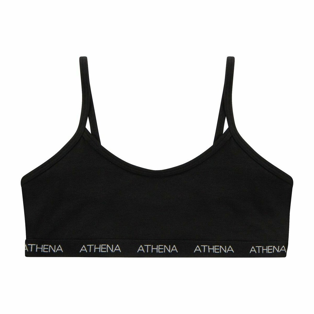 Brassiere in cotone nero , ATHENA