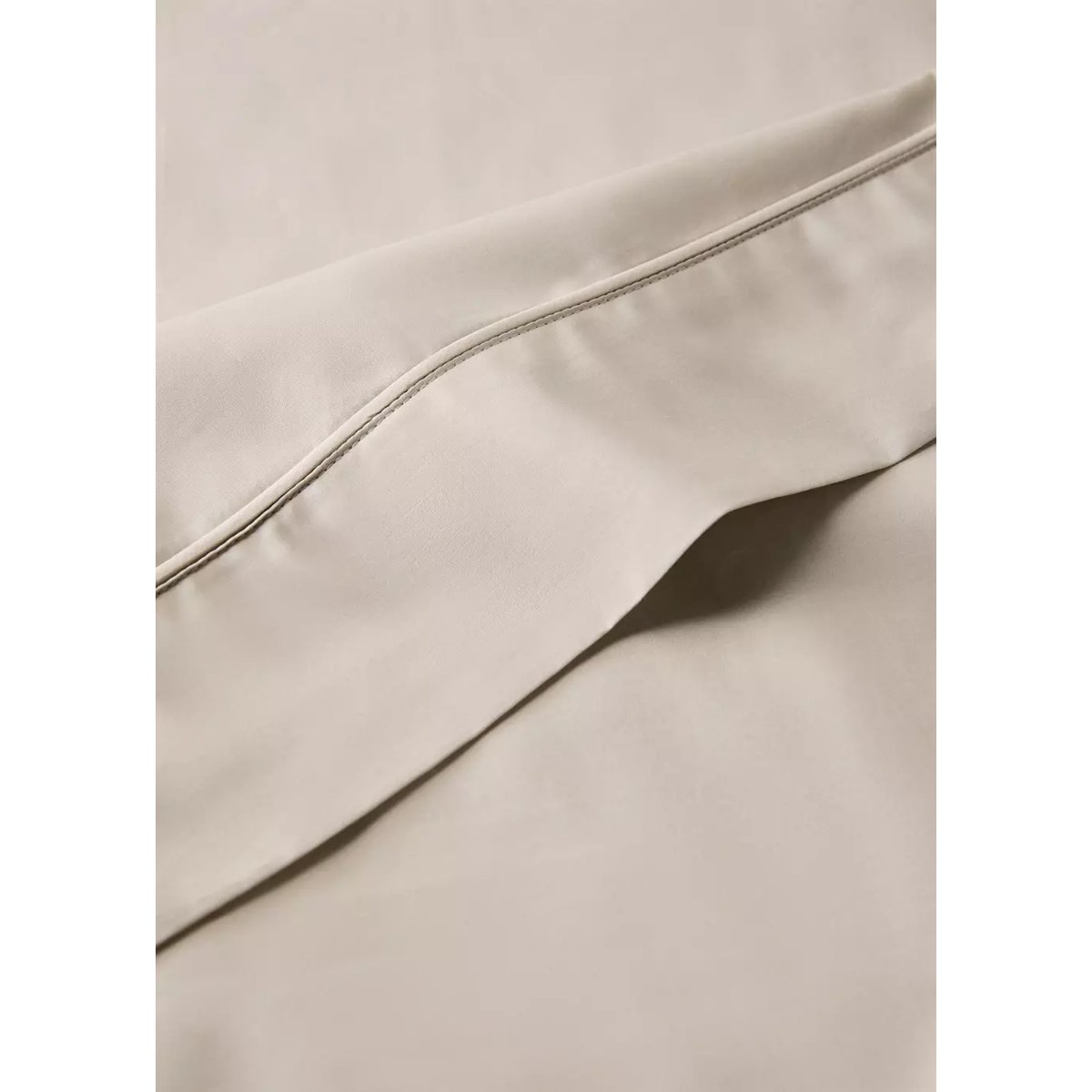 Drap plat en percale de coton 100 % Lit 90 cm sable, MANGO HOME