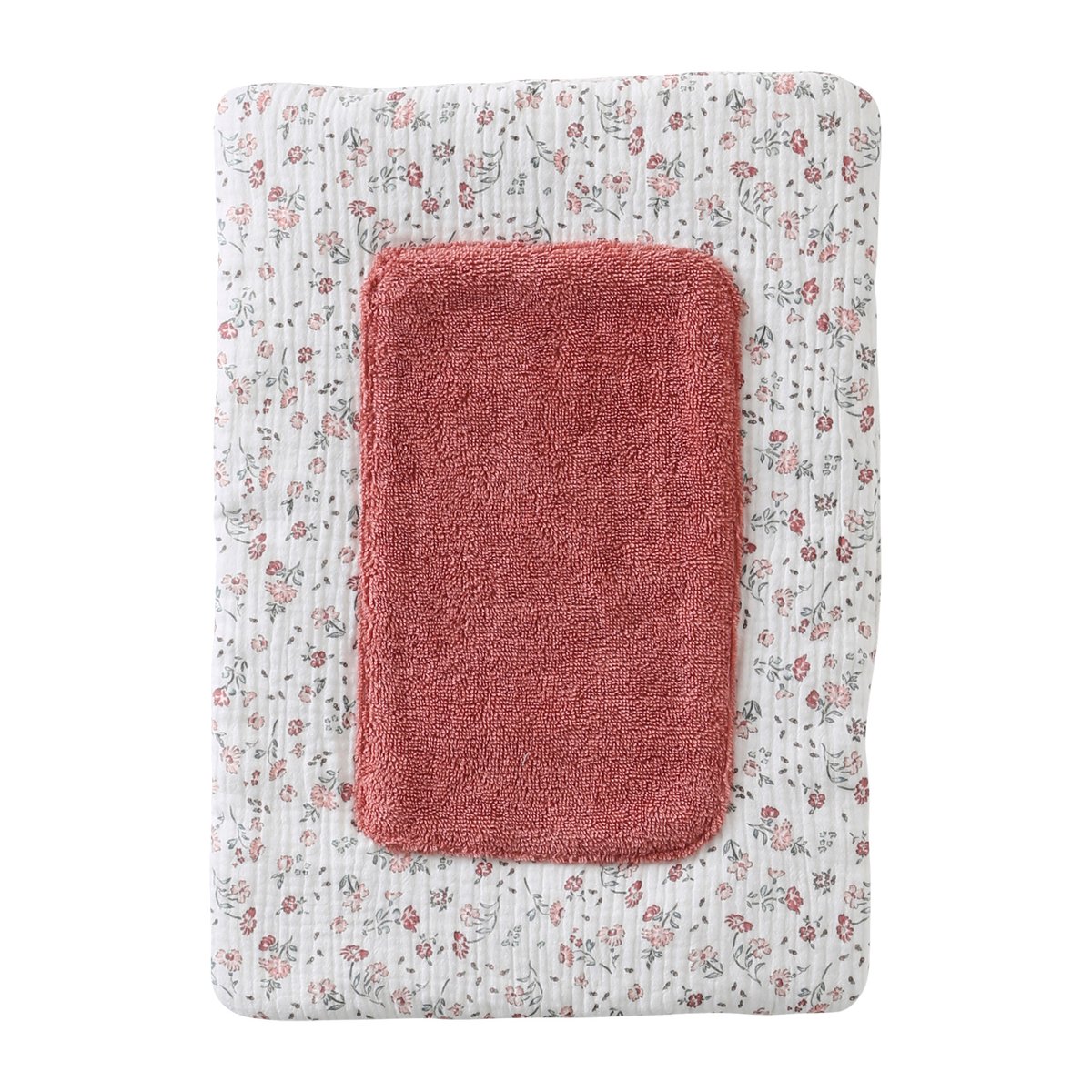 Matelas à langer pour poupon petites fleurs, VERTBAUDET