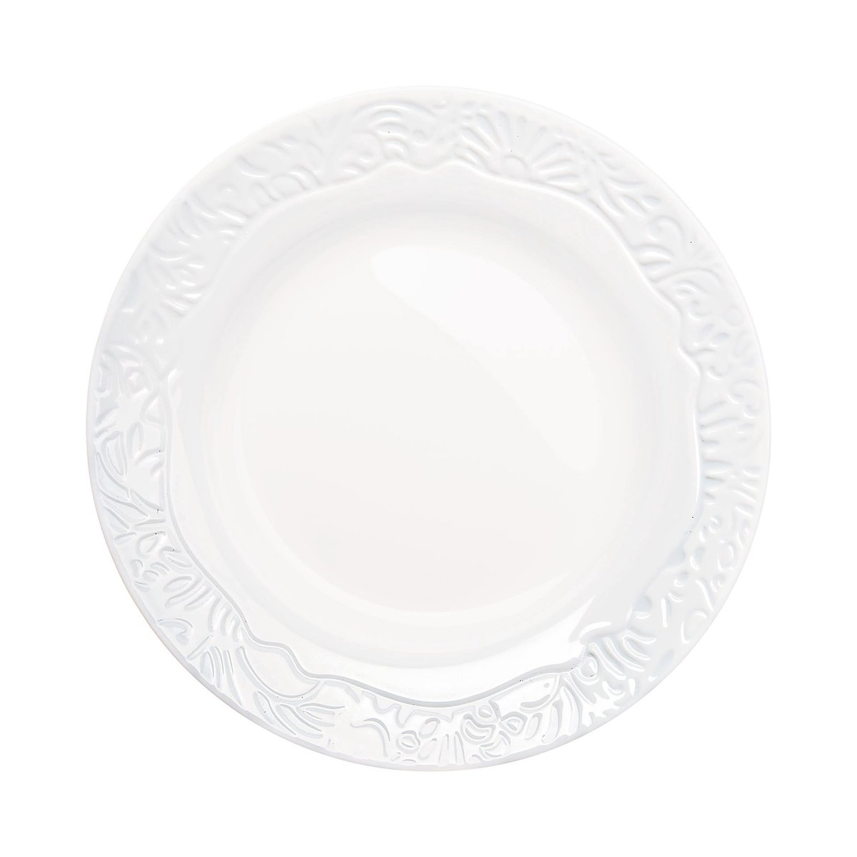 6 assiettes creuses blanches 22 cm -DANBURY blanc, LUMINARC