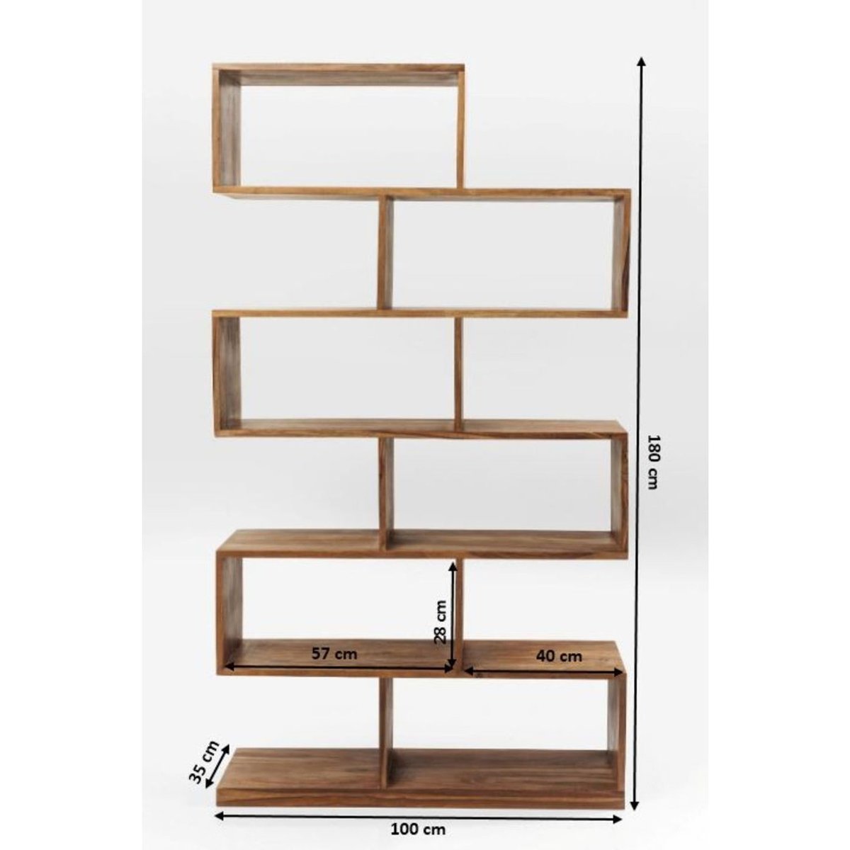 Étagère zig zag en manguier, AUTHENTICO bois, KARE DESIGN