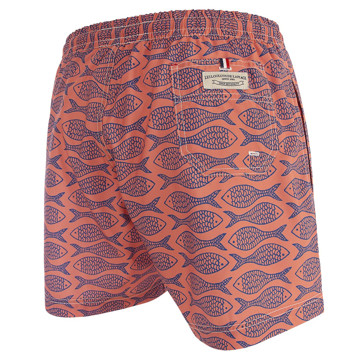 Short de bain MONTAUK 456 Fish rose corail, LES LOULOUS DE LA PLAGE