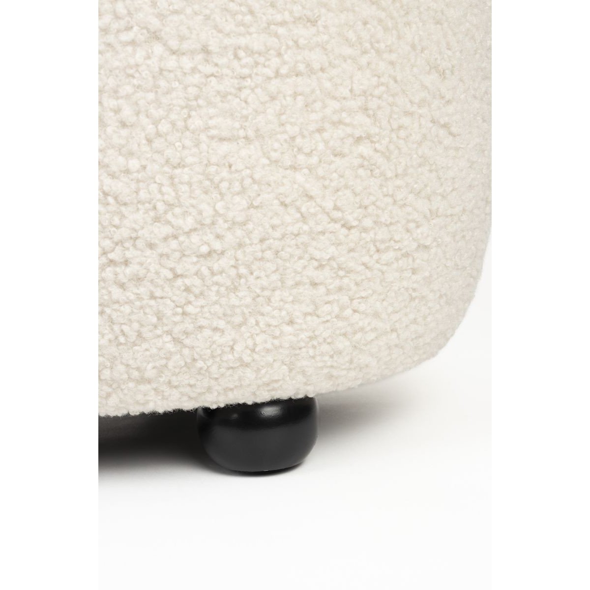 Repose-pied et Pouf en tissu, NOXX blanc, BOITE A DESIGN