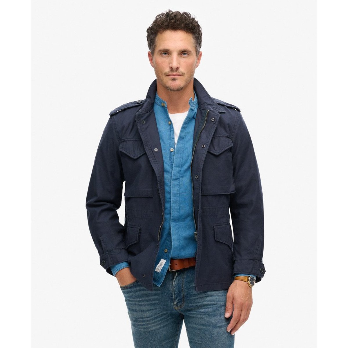 Veste militaire Field Merchant Store bleu marine éclipse, SUPERDRY