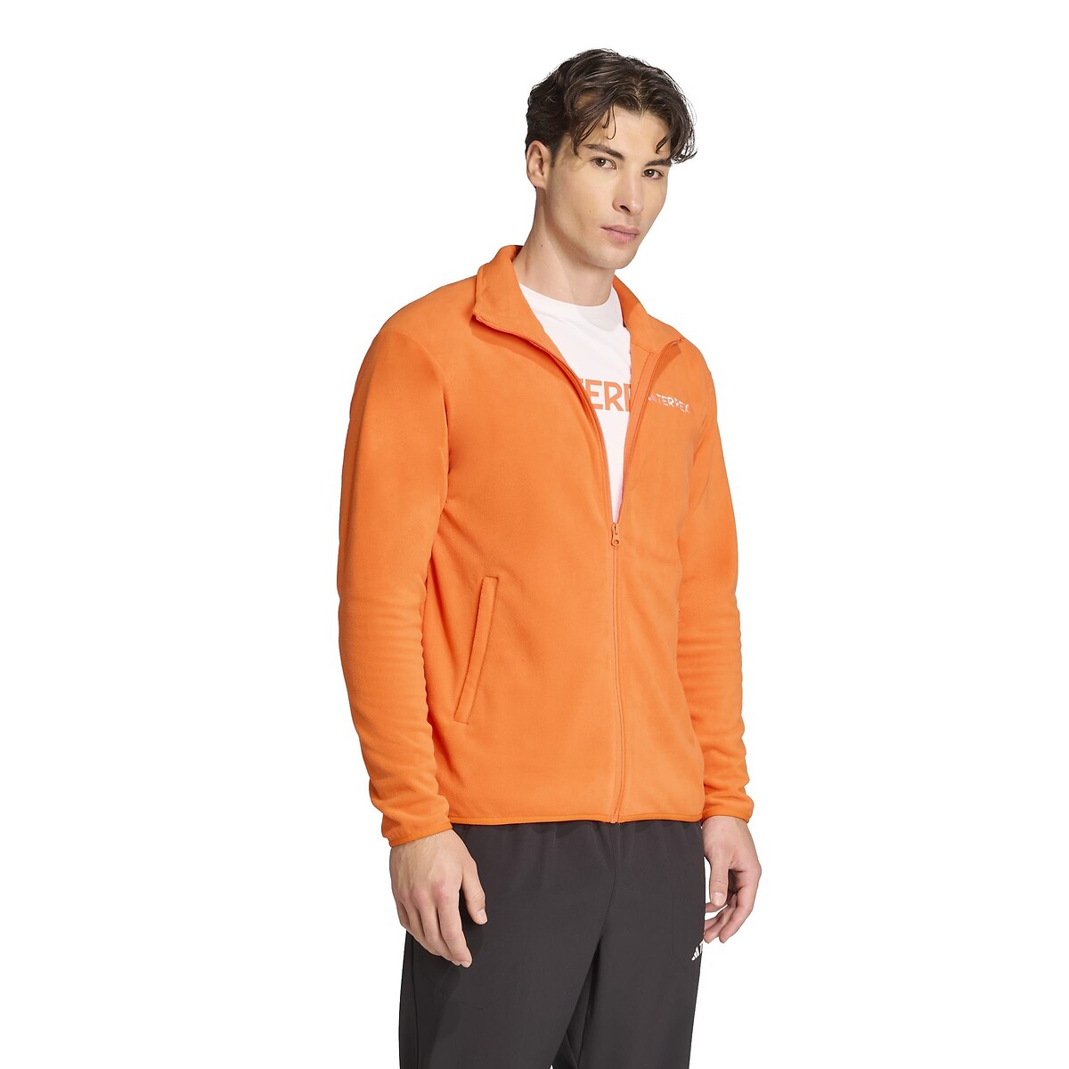 Veste polaire zippée orange, adidas Performance