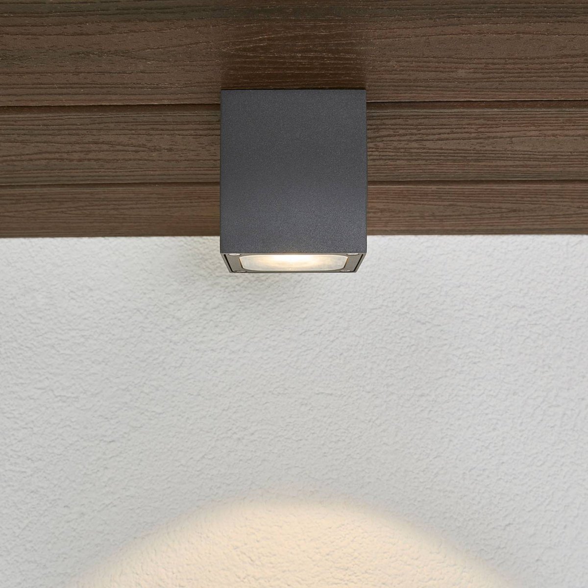 Plafonnier extérieur en aluminium moderneLED gris foncé, clair, LUCANDE