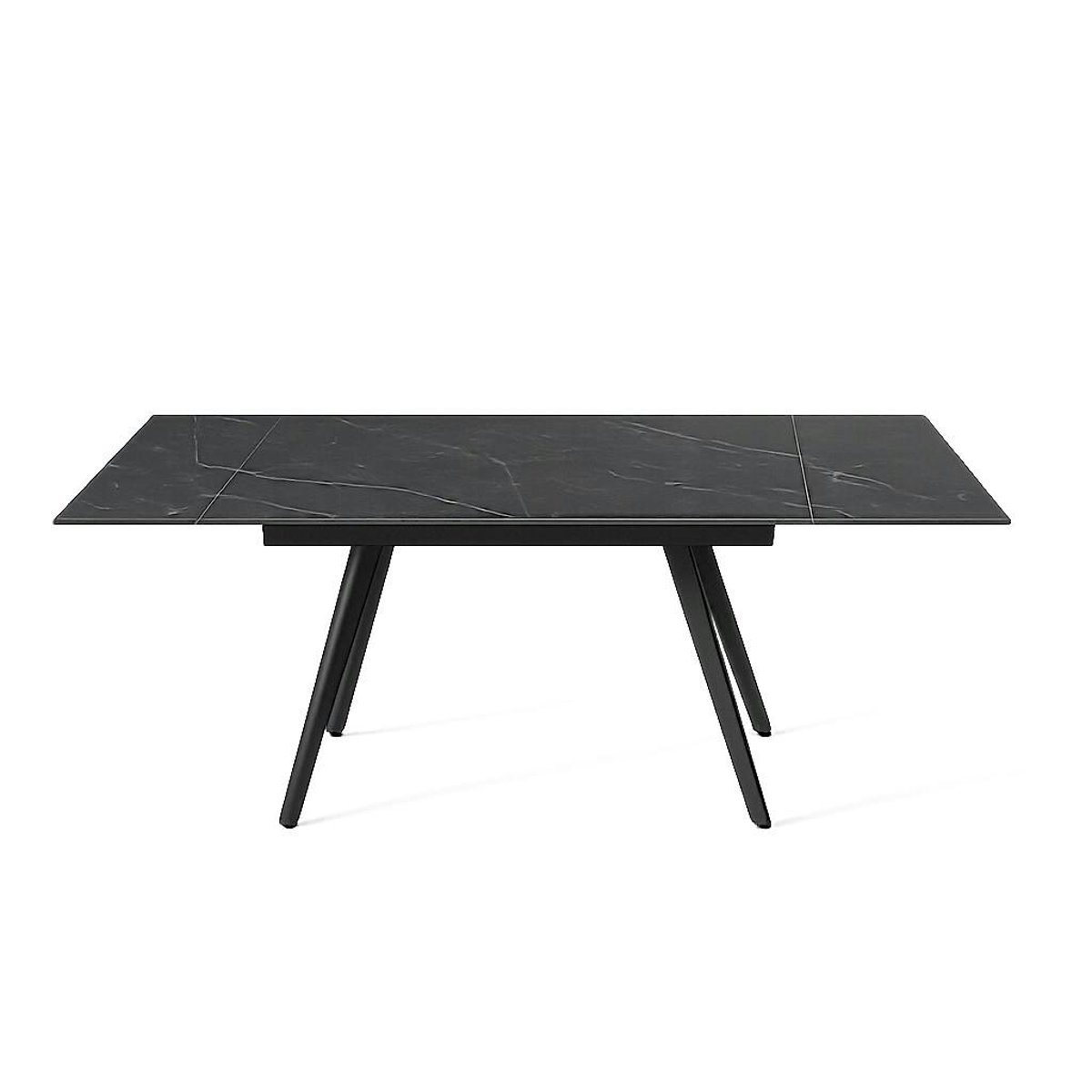 Table extensible en céramique 4/6 places LORA noir marbré, PIER IMPORT
