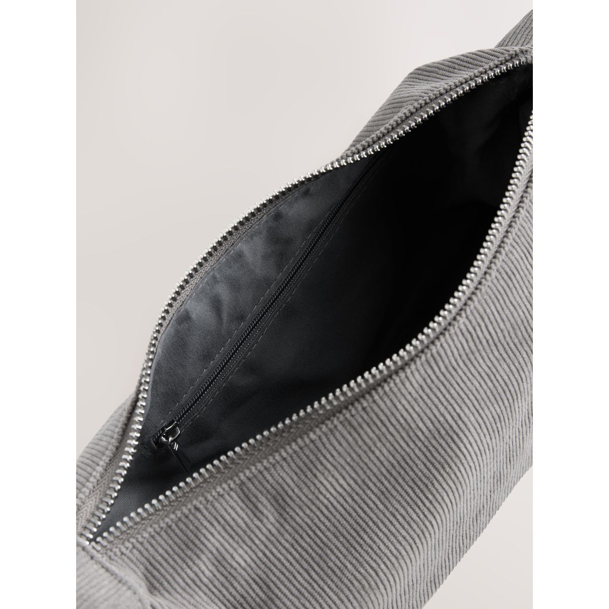 Sac banane effet velours côtelé gris, NEXT