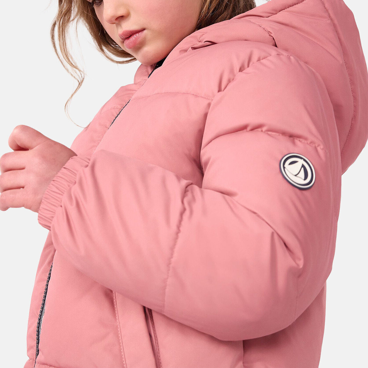 Doudoune à capuche rose, PETIT BATEAU